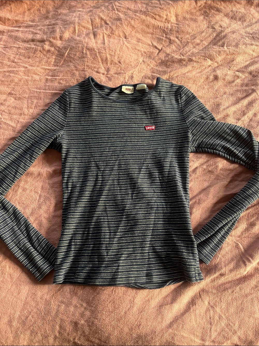 Levi's Black & White Striped Long-Sleeve Tee for Kids